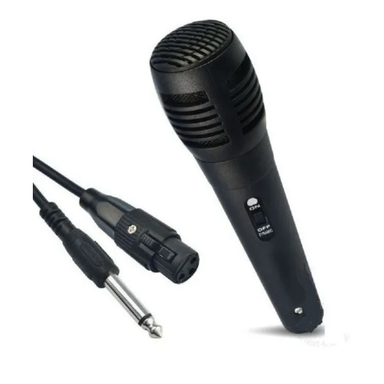 Microfone Dinâmico profissional Com Fio Lotus LT-M60 Caixa Som E Karaokê