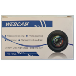 Webcam Preta Full Hd Usb Com Microfone