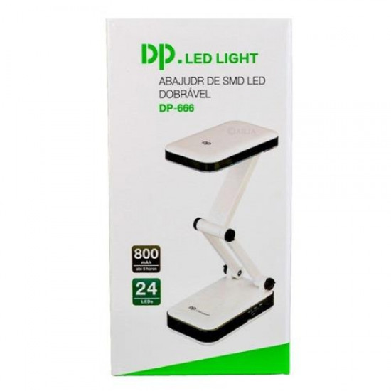 Luminária de Mesa Abajur de SMD DP LED-666 Recarregável