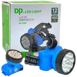 Lanterna de Emergência para Cabeça Azul DP DP-722B